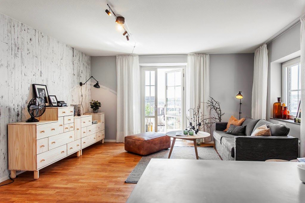 Натяжные потолки в скандинавском стиле